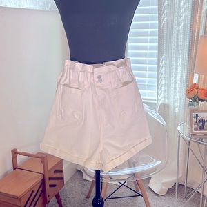 Very J Shorts. High waist with paper bag detail. Size large. NWT!